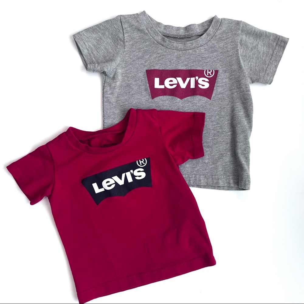 Levi’s Toddler T-Shirt Bundle Set Red/Navy & Grey/Red Size 18 Months